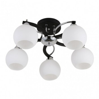 Distribuidor - Lâmpadas Diversas | Lâmpadas Modernas | PLAFON PISSIS 5XE27 CROMO/NEGRO 25X53X53 CM Ref: 152885020